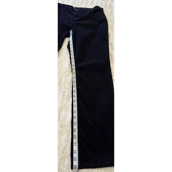 Women's St. John's Bay Black Velvet Straight Leg Pants Cotton Blend Size 12 - Picture 7 of 14
